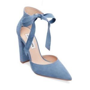 Steve Madden Pearl Blue Nubuck Heel (New)